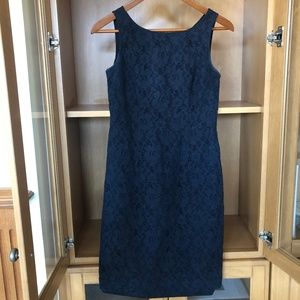 Banana Republic Navy Blue Lace Sheath Dress
